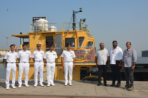 Missile-cum-ammunition Barge inducted into Navy | Missile-cum-ammunition Barge inducted into Navy Missile-cum-ammunition Barge inducted into Navy | Missile-cum-ammunition Barge inducted into Navy