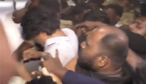 Slipper flung at Thalapathy Vijay as he pays last respects to mentor Vijaykanth | Slipper flung at Thalapathy Vijay as he pays last respects to mentor Vijaykanth Slipper flung at Thalapathy Vijay as he pays last respects to mentor Vijaykanth | Slipper flung at Thalapathy Vijay as he pays last respects to mentor Vijaykanth