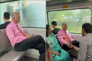 Billionaire realtor Hiranandani hops onto Mumbai local train to beat traffic | Billionaire realtor Hiranandani hops onto Mumbai local train to beat traffic Billionaire realtor Hiranandani hops onto Mumbai local train to beat traffic | Billionaire realtor Hiranandani hops onto Mumbai local train to beat traffic