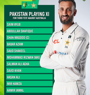 Saim Ayub to debut as Pakistan name playing XI for SCG Test; Afridi rested | Saim Ayub to debut as Pakistan name playing XI for SCG Test; Afridi rested
