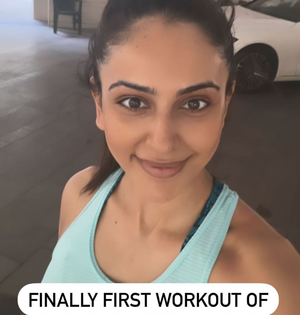 Rakul Preet Singh sweats away New Year’s feasts, drops glimpse of first workout | Rakul Preet Singh sweats away New Year’s feasts, drops glimpse of first workout
