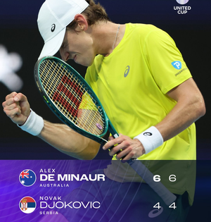 United Cup: De Minaur stuns Djokovic to give Australia QF lead in Perth | United Cup: De Minaur stuns Djokovic to give Australia QF lead in Perth United Cup: De Minaur stuns Djokovic to give Australia QF lead in Perth | United Cup: De Minaur stuns Djokovic to give Australia QF lead in Perth