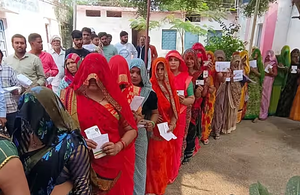 Only 6% voting in first two hours in Raj's Karanpur Assembly polls | Only 6% voting in first two hours in Raj's Karanpur Assembly polls