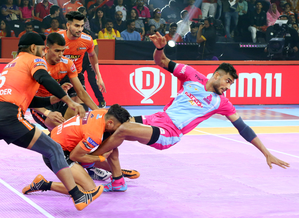 PKL 10: Jaipur Pink Panthers ride Deshwal's Super 10 to overcome U Mumba 41-31 | PKL 10: Jaipur Pink Panthers ride Deshwal's Super 10 to overcome U Mumba 41-31 PKL 10: Jaipur Pink Panthers ride Deshwal's Super 10 to overcome U Mumba 41-31 | PKL 10: Jaipur Pink Panthers ride Deshwal's Super 10 to overcome U Mumba 41-31