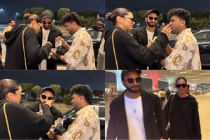 Deepika cuts b'day cake at Mumbai Airport before flying out with Ranveer | Deepika cuts b'day cake at Mumbai Airport before flying out with Ranveer Deepika cuts b'day cake at Mumbai Airport before flying out with Ranveer | Deepika cuts b'day cake at Mumbai Airport before flying out with Ranveer