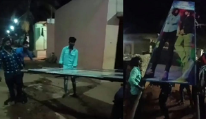 Yash's b'day horror: 3 electrocuted while erecting cut-out of the superstar in K’taka | Yash's b'day horror: 3 electrocuted while erecting cut-out of the superstar in K’taka Yash's b'day horror: 3 electrocuted while erecting cut-out of the superstar in K’taka | Yash's b'day horror: 3 electrocuted while erecting cut-out of the superstar in K’taka