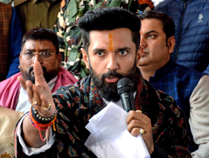 Nitish no more politically reliable, says Chirag Paswan | Nitish no more politically reliable, says Chirag Paswan
