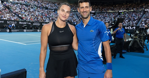 Australian Open: Djokovic, Sabalenka team up for charity match | Australian Open: Djokovic, Sabalenka team up for charity match