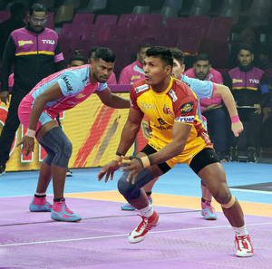 PKL: Jaipur Pink Panthers beat Telugu Titans and extend unbeaten run to 7 games | PKL: Jaipur Pink Panthers beat Telugu Titans and extend unbeaten run to 7 games PKL: Jaipur Pink Panthers beat Telugu Titans and extend unbeaten run to 7 games | PKL: Jaipur Pink Panthers beat Telugu Titans and extend unbeaten run to 7 games