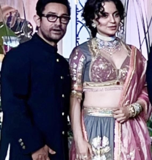 After calling Aamir Khan ‘bechara’, Kangana poses with him at Ira’s wedding reception | After calling Aamir Khan ‘bechara’, Kangana poses with him at Ira’s wedding reception