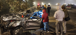 One dead, four injured as car jumps divider, hits another vehicle in Delhi | One dead, four injured as car jumps divider, hits another vehicle in Delhi