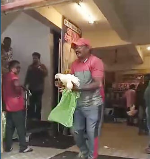 Andhra MLA distributes liquor, live chicken on festival day | Andhra MLA distributes liquor, live chicken on festival day Andhra MLA distributes liquor, live chicken on festival day | Andhra MLA distributes liquor, live chicken on festival day
