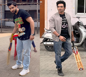 Rohit Suchanti shows off his cricket skills on sets of 'Bhagya Lakshmi' | Rohit Suchanti shows off his cricket skills on sets of 'Bhagya Lakshmi'