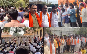 K'taka: Hindu activists beaten up in Muslim-dominated locality over 'Jai Shri Ram' slogans | K'taka: Hindu activists beaten up in Muslim-dominated locality over 'Jai Shri Ram' slogans K'taka: Hindu activists beaten up in Muslim-dominated locality over 'Jai Shri Ram' slogans | K'taka: Hindu activists beaten up in Muslim-dominated locality over 'Jai Shri Ram' slogans