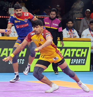 Pawan Sehrawat masterclass leads Telugu Titans to huge win at home | Pawan Sehrawat masterclass leads Telugu Titans to huge win at home Pawan Sehrawat masterclass leads Telugu Titans to huge win at home | Pawan Sehrawat masterclass leads Telugu Titans to huge win at home