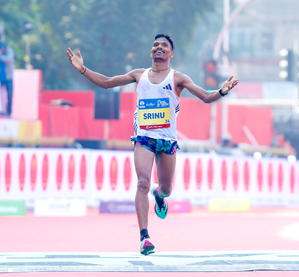Mumbai Marathon: Srinu Bugatha, Nirmaben Thakor top Indian finishers as Lemi retains crown; Aberash wins women's title | Mumbai Marathon: Srinu Bugatha, Nirmaben Thakor top Indian finishers as Lemi retains crown; Aberash wins women's title Mumbai Marathon: Srinu Bugatha, Nirmaben Thakor top Indian finishers as Lemi retains crown; Aberash wins women's title | Mumbai Marathon: Srinu Bugatha, Nirmaben Thakor top Indian finishers as Lemi retains crown; Aberash wins women's title