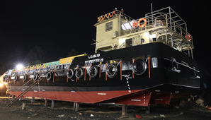 Navy's ammunition cum torpedo cum missile barge - LSAM 19 launched | Navy's ammunition cum torpedo cum missile barge - LSAM 19 launched Navy's ammunition cum torpedo cum missile barge - LSAM 19 launched | Navy's ammunition cum torpedo cum missile barge - LSAM 19 launched