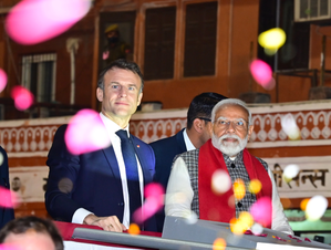 Modi-Macron hold roadshow, visit heritage sites in Jaipur | Modi-Macron hold roadshow, visit heritage sites in Jaipur