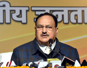 'INDIA bloc crumbled': Nadda says as Nitish returns to NDA | 'INDIA bloc crumbled': Nadda says as Nitish returns to NDA