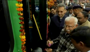 Haryana CM launches electric bus service for Panipat | Haryana CM launches electric bus service for Panipat Haryana CM launches electric bus service for Panipat | Haryana CM launches electric bus service for Panipat