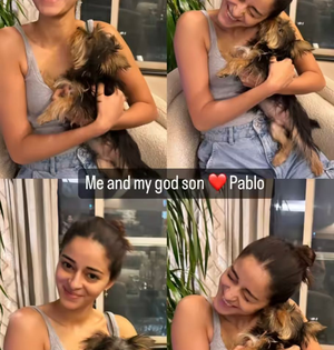 Ananya Panday is lit up as she shares moments with ‘god son’ Pablo | Ananya Panday is lit up as she shares moments with ‘god son’ Pablo