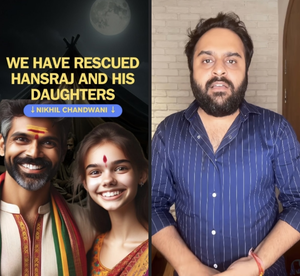 Nikhil Chandwani rescues Hansraj and his 2 daughters, a Pakistani Hindu family, who hid their daughters inside a pit every night from Islamic predators | Nikhil Chandwani rescues Hansraj and his 2 daughters, a Pakistani Hindu family, who hid their daughters inside a pit every night from Islamic predators