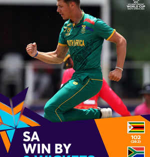 U-19 WC: Maphaka five-for helps Proteas register dominating victory over Zimbabwe | U-19 WC: Maphaka five-for helps Proteas register dominating victory over Zimbabwe U-19 WC: Maphaka five-for helps Proteas register dominating victory over Zimbabwe | U-19 WC: Maphaka five-for helps Proteas register dominating victory over Zimbabwe
