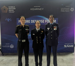 Women officers represent India at Riyadh Defence show | Women officers represent India at Riyadh Defence show Women officers represent India at Riyadh Defence show | Women officers represent India at Riyadh Defence show