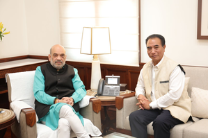 Mizoram CM meets Amit Shah, discusses border fencing along Myanmar among other issues | Mizoram CM meets Amit Shah, discusses border fencing along Myanmar among other issues