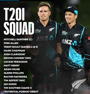 Boult returns as NZ name squad for Australia T20Is; Williamson on paternity leave | Boult returns as NZ name squad for Australia T20Is; Williamson on paternity leave Boult returns as NZ name squad for Australia T20Is; Williamson on paternity leave | Boult returns as NZ name squad for Australia T20Is; Williamson on paternity leave