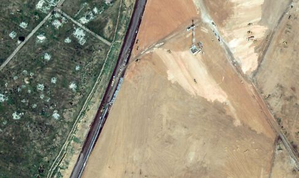 Satellite images show Egypt building a wall near Gaza Strip border | Satellite images show Egypt building a wall near Gaza Strip border