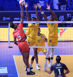 PVL Season 3: Chennai Blitz overcome Hyderabad Black Hawks for season's first win | PVL Season 3: Chennai Blitz overcome Hyderabad Black Hawks for season's first win PVL Season 3: Chennai Blitz overcome Hyderabad Black Hawks for season's first win | PVL Season 3: Chennai Blitz overcome Hyderabad Black Hawks for season's first win