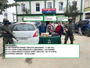 Drugs valued at Rs 35 crore seized in Mizoram; 3 held | Drugs valued at Rs 35 crore seized in Mizoram; 3 held Drugs valued at Rs 35 crore seized in Mizoram; 3 held | Drugs valued at Rs 35 crore seized in Mizoram; 3 held