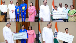 Odisha CM felicitates two female athletes | Odisha CM felicitates two female athletes Odisha CM felicitates two female athletes | Odisha CM felicitates two female athletes