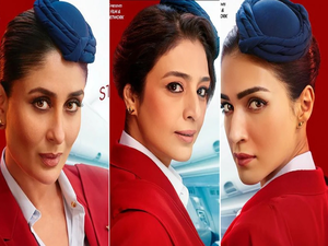 Tabu, Kareena, Kriti take flight with new ‘The Crew’ posters | Tabu, Kareena, Kriti take flight with new ‘The Crew’ posters