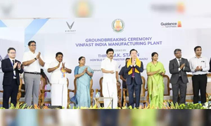 TN CM lays foundation stone for VinFast's Rs 4,000-cr EV factory | TN CM lays foundation stone for VinFast's Rs 4,000-cr EV factory TN CM lays foundation stone for VinFast's Rs 4,000-cr EV factory | TN CM lays foundation stone for VinFast's Rs 4,000-cr EV factory