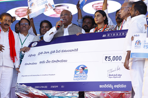 Congress unveils first guarantee for Andhra Pradesh | Congress unveils first guarantee for Andhra Pradesh Congress unveils first guarantee for Andhra Pradesh | Congress unveils first guarantee for Andhra Pradesh