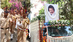 State funeral for ghazal's finest ambassador: Pankaj Udhas gets hero's farewell | State funeral for ghazal's finest ambassador: Pankaj Udhas gets hero's farewell