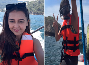 Tejasswi shares glimpses from Mexican holiday as she goes swimming in the sea | Tejasswi shares glimpses from Mexican holiday as she goes swimming in the sea