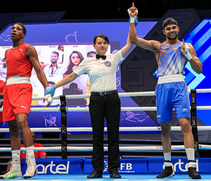 Indian pugilist Nishant makes a winning start at World Olympic Qualifier | Indian pugilist Nishant makes a winning start at World Olympic Qualifier Indian pugilist Nishant makes a winning start at World Olympic Qualifier | Indian pugilist Nishant makes a winning start at World Olympic Qualifier