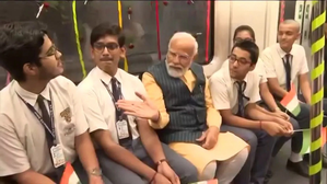 PM takes ride on India’s first underwater metro line in Kolkata with schoolchildren | PM takes ride on India’s first underwater metro line in Kolkata with schoolchildren