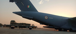 IAF's C-17 aircraft successfully airdrops indigenously built heavy platform | IAF's C-17 aircraft successfully airdrops indigenously built heavy platform