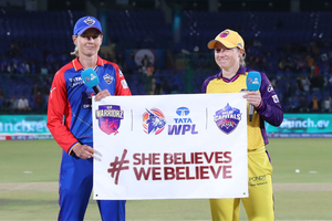 WPL 2024: Delhi Capitals, UP Warriorz take #SHEBELIEVESWEBELIEVE pledge on International Women's Day | WPL 2024: Delhi Capitals, UP Warriorz take #SHEBELIEVESWEBELIEVE pledge on International Women's Day WPL 2024: Delhi Capitals, UP Warriorz take #SHEBELIEVESWEBELIEVE pledge on International Women's Day | WPL 2024: Delhi Capitals, UP Warriorz take #SHEBELIEVESWEBELIEVE pledge on International Women's Day
