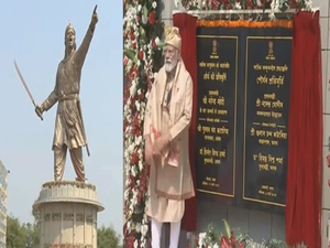 PM Modi unveils 125-feet statue of Lachit Borphukan in Assam | PM Modi unveils 125-feet statue of Lachit Borphukan in Assam