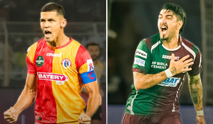 ISL 2023-24: Playoffs spot at stake as East Bengal FC take on Mohun Bagan Super Giant in Kolkata Derby | ISL 2023-24: Playoffs spot at stake as East Bengal FC take on Mohun Bagan Super Giant in Kolkata Derby ISL 2023-24: Playoffs spot at stake as East Bengal FC take on Mohun Bagan Super Giant in Kolkata Derby | ISL 2023-24: Playoffs spot at stake as East Bengal FC take on Mohun Bagan Super Giant in Kolkata Derby