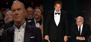 96th Academy Awards: Danny DeVito playfully confronts Michael Keaton | 96th Academy Awards: Danny DeVito playfully confronts Michael Keaton
