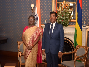 President Murmu arrives in Mauritius to bolster bilateral ties | President Murmu arrives in Mauritius to bolster bilateral ties