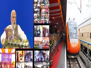 PM Modi flags off second Secunderabad-Vizag Vande Bharat Express | PM Modi flags off second Secunderabad-Vizag Vande Bharat Express