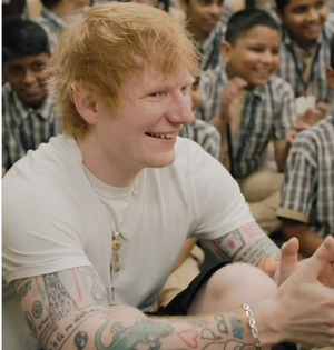 Ed Sheeran visits Mumbai school, swaps performances with students | Ed Sheeran visits Mumbai school, swaps performances with students