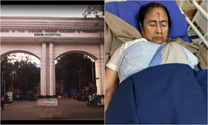 SSKM issues fresh clarification over 'push' theory on Mamata Banerjee's injury | SSKM issues fresh clarification over 'push' theory on Mamata Banerjee's injury
